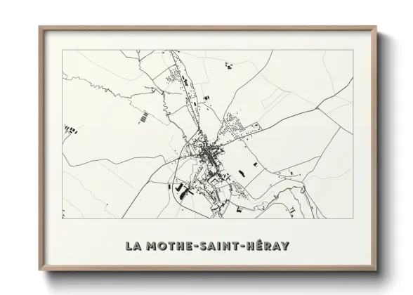 Une affiche de carte sur La Mothe-Saint-Héray