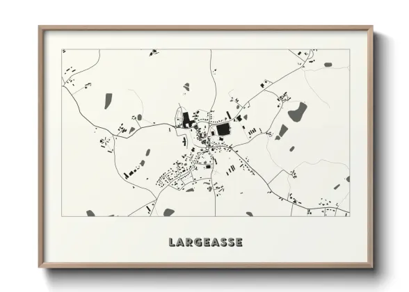 Une affiche de carte sur Largeasse