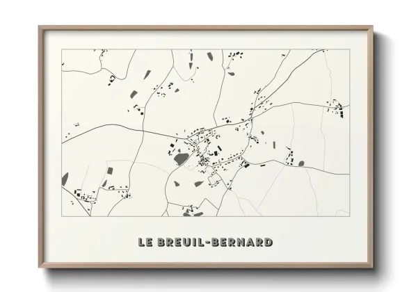 Une affiche de carte sur Le Breuil-Bernard