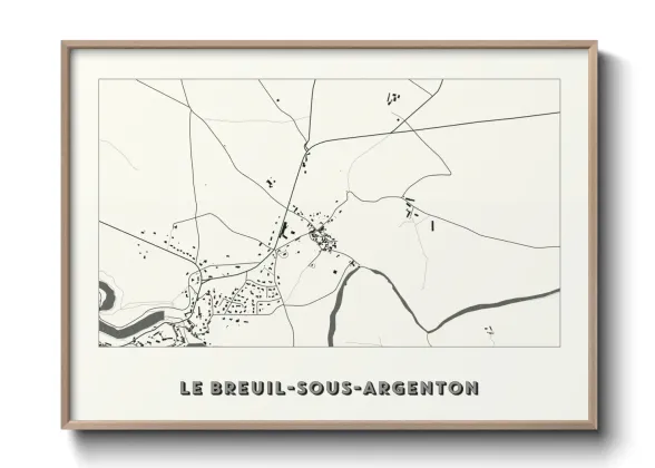 Une affiche de carte sur Le Breuil-sous-Argenton
