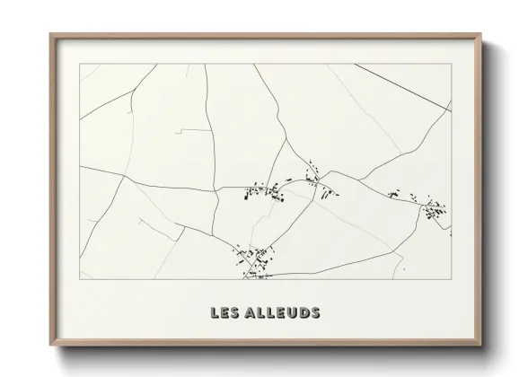 Une affiche de carte sur Les Alleuds
