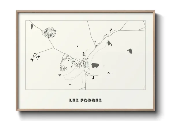 Une affiche de carte sur Les Forges