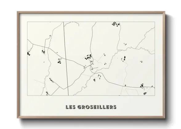 Une affiche de carte sur Les Groseillers