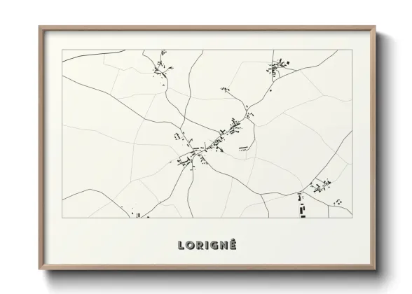 Une affiche de carte sur Lorigné