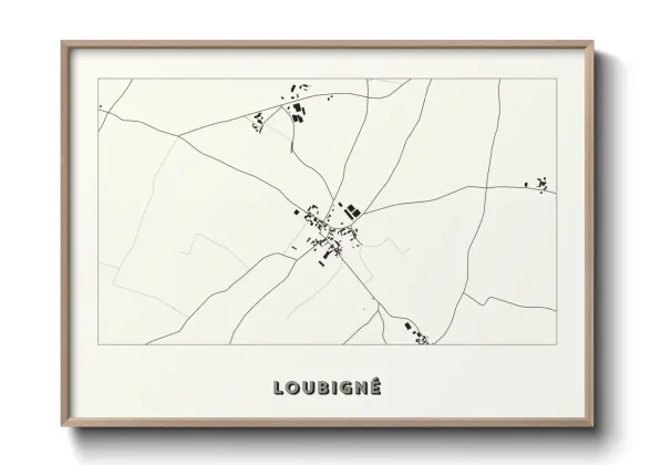 Une affiche de carte sur Loubigné