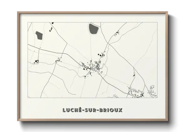 Une affiche de carte sur Luché-sur-Brioux