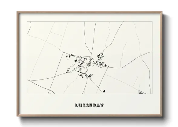 Une affiche de carte sur Lusseray