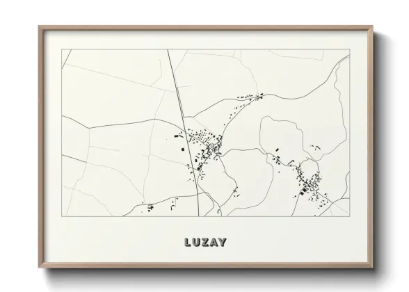 Une affiche de carte sur Luzay