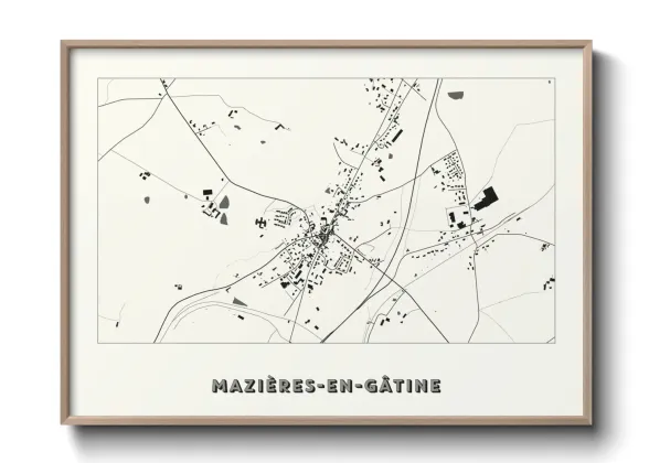 Une affiche de carte sur Mazières-en-Gâtine
