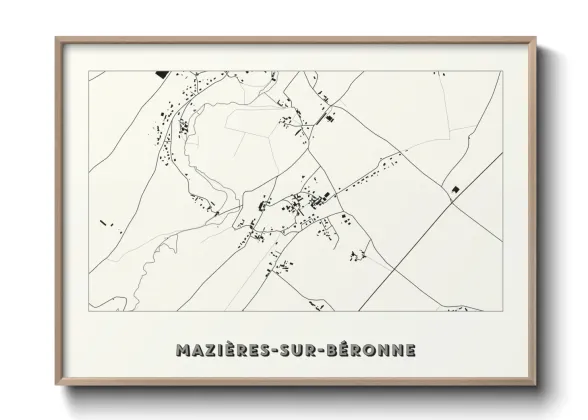 Une affiche de carte sur Mazières-sur-Béronne