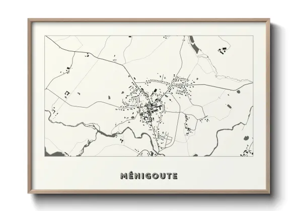 Une affiche de carte sur Ménigoute