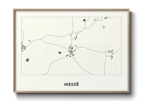 Une affiche de carte sur Messé
