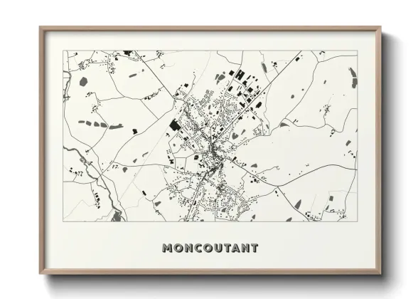 Une affiche de carte sur Moncoutant