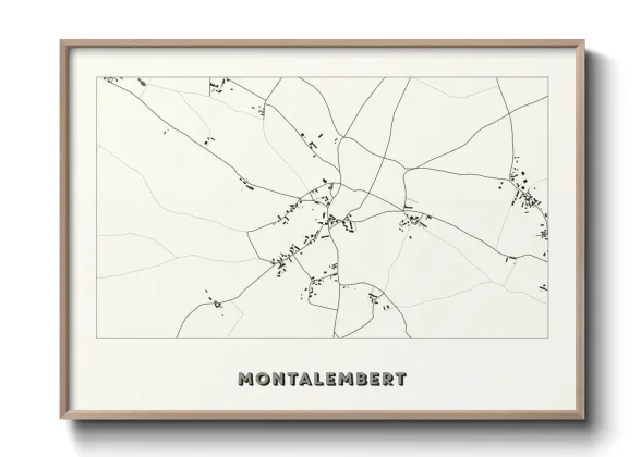 Une affiche de carte sur Montalembert