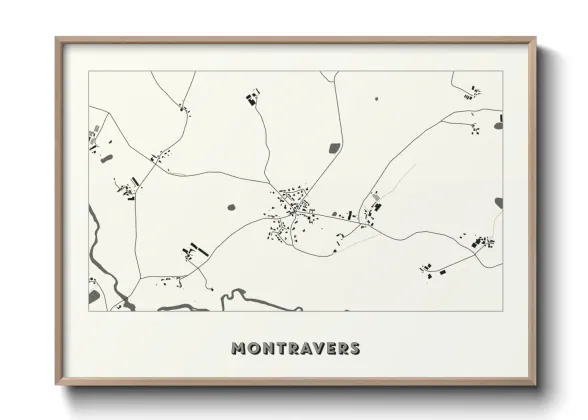 Une affiche de carte sur Montravers
