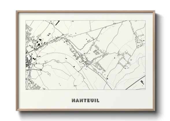 Une affiche de carte sur Nanteuil