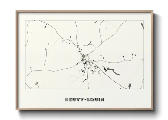 Une affiche de carte sur Neuvy-Bouin