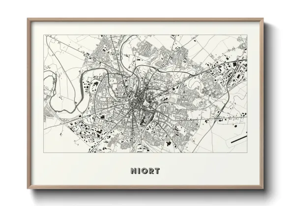 Une affiche de carte sur Niort