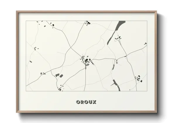 Une affiche de carte sur Oroux