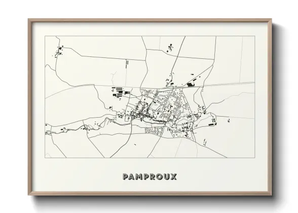 Une affiche de carte sur Pamproux