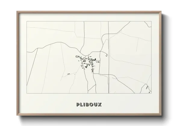 Une affiche de carte sur Pliboux