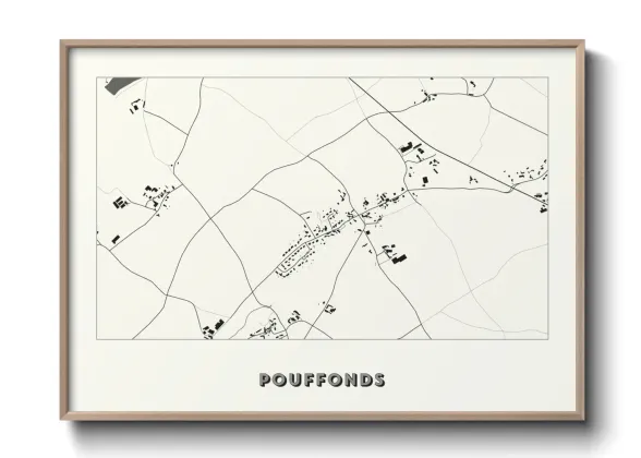 Une affiche de carte sur Pouffonds