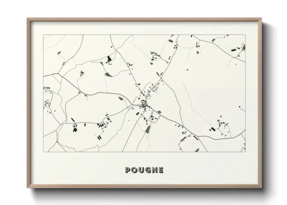 Une affiche de carte sur Pougne