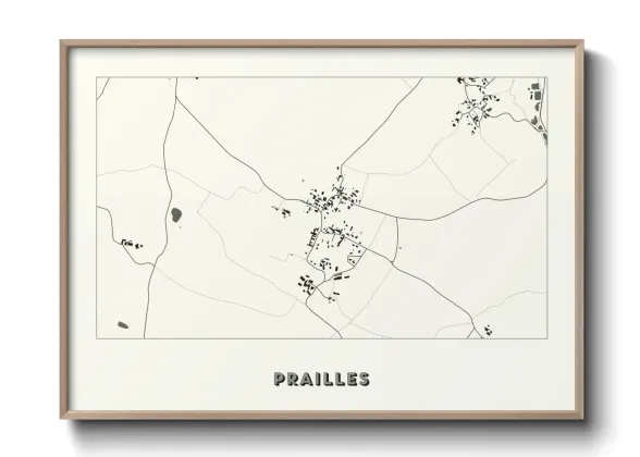 Une affiche de carte sur Prailles