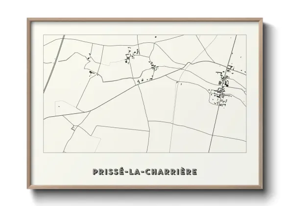 Une affiche de carte sur Prissé-la-Charrière