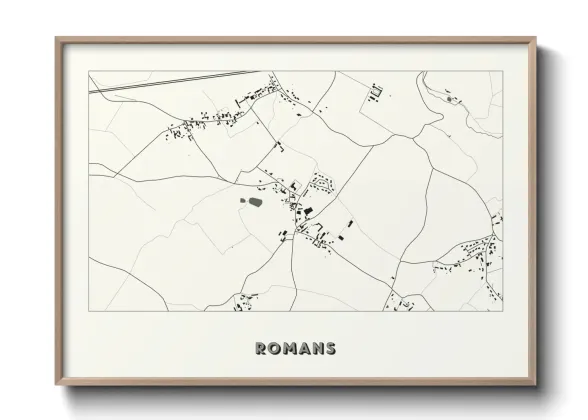Une affiche de carte sur Romans
