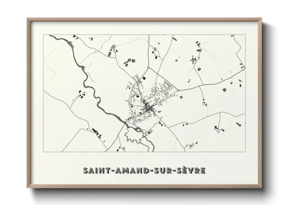Une affiche de carte sur Saint-Amand-sur-Sèvre
