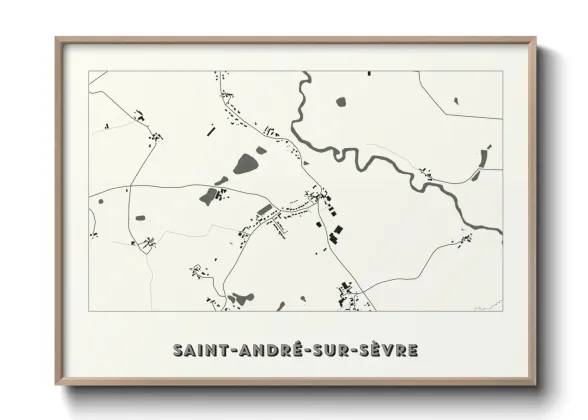 Une affiche de carte sur Saint-André-sur-Sèvre