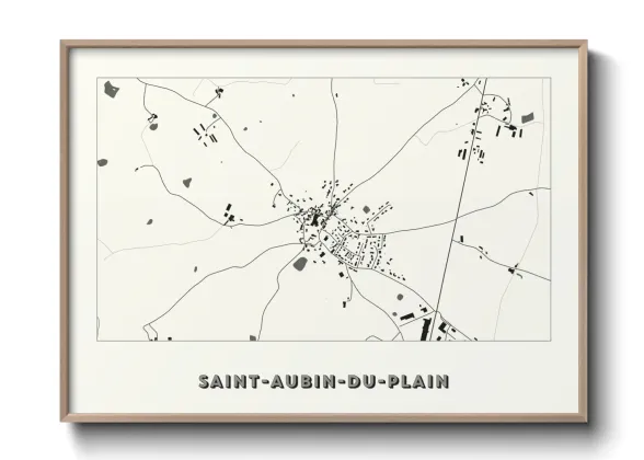 Une affiche de carte sur Saint-Aubin-du-Plain