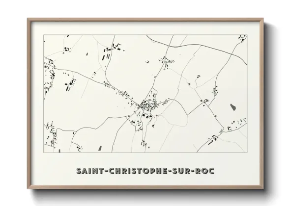 Une affiche de carte sur Saint-Christophe-sur-Roc