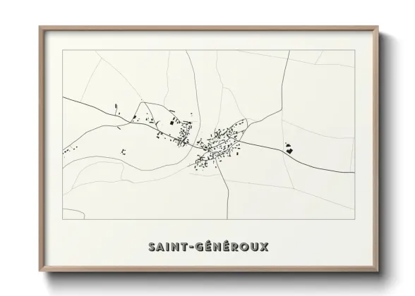 Une affiche de carte sur Saint-Généroux