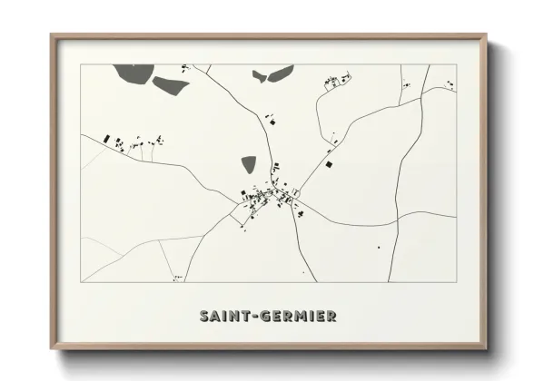 Une affiche de carte sur Saint-Germier