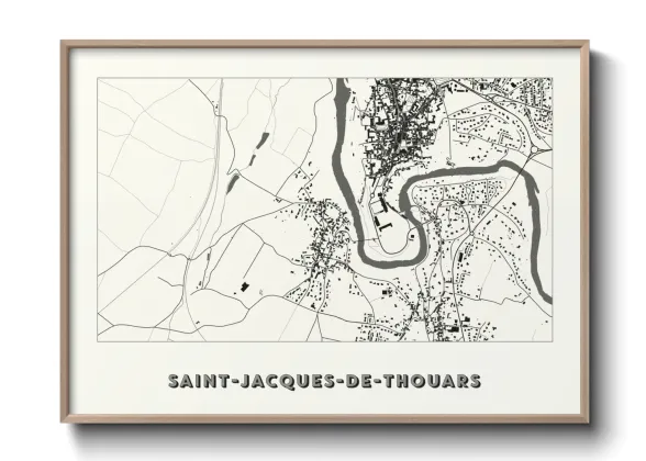 Une affiche de carte sur Saint-Jacques-de-Thouars