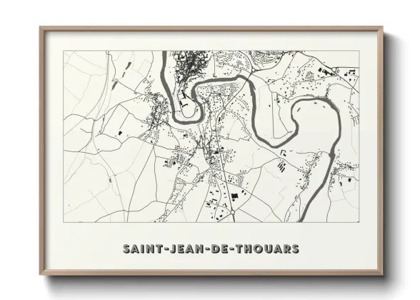 Une affiche de carte sur Saint-Jean-de-Thouars