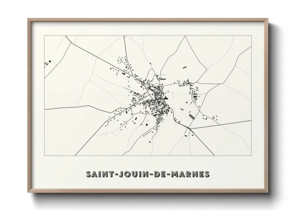 Une affiche de carte sur Saint-Jouin-de-Marnes