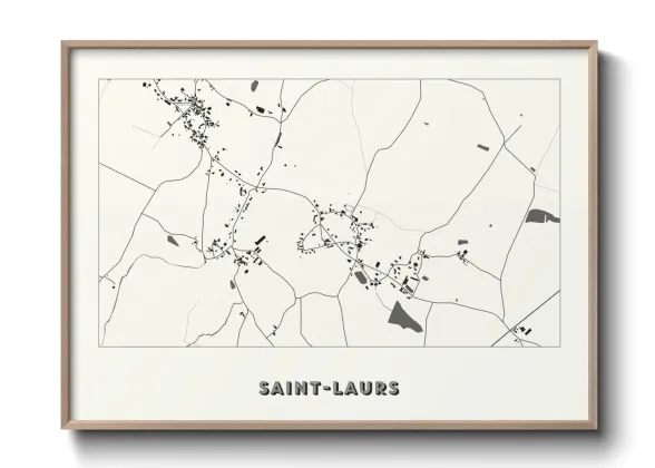 Une affiche de carte sur Saint-Laurs