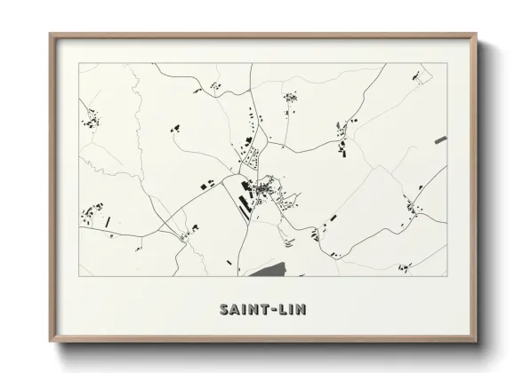 Une affiche de carte sur Saint-Lin