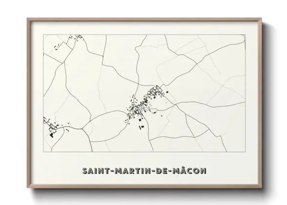 Une affiche de carte sur Saint-Martin-de-Mâcon
