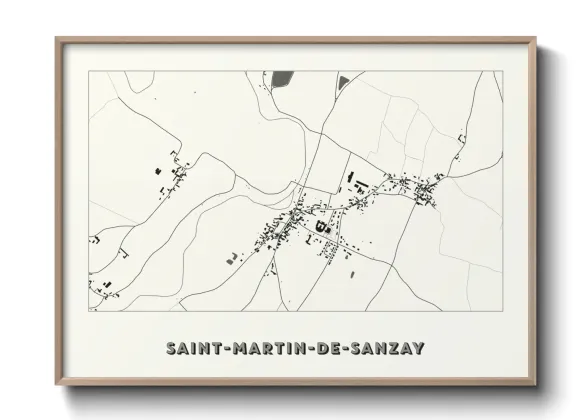 Une affiche de carte sur Saint-Martin-de-Sanzay