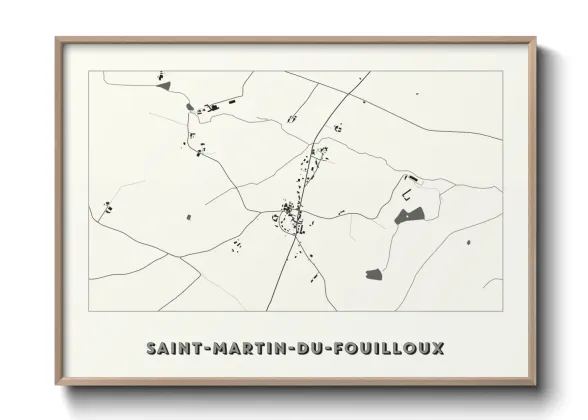 Une affiche de carte sur Saint-Martin-du-Fouilloux