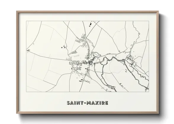 Une affiche de carte sur Saint-Maxire