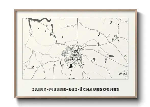Une affiche de carte sur Saint-Pierre-des-Échaubrognes