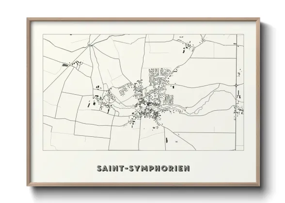 Une affiche de carte sur Saint-Symphorien