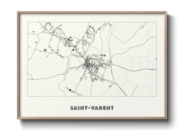 Une affiche de carte sur Saint-Varent