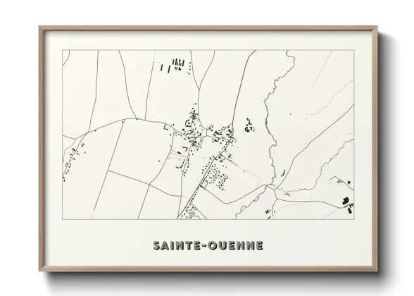Une affiche de carte sur Sainte-Ouenne