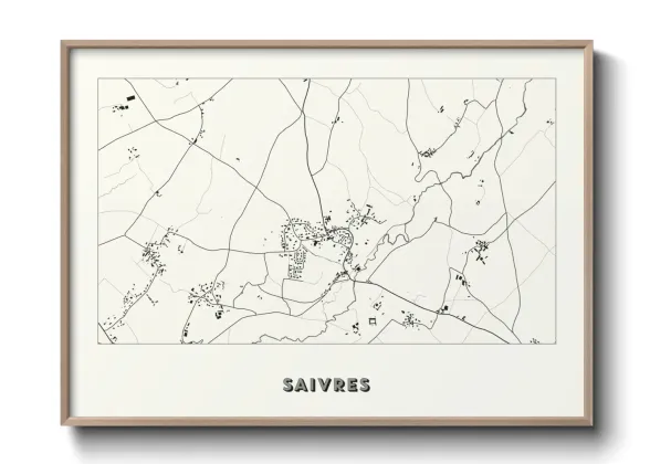 Une affiche de carte sur Saivres